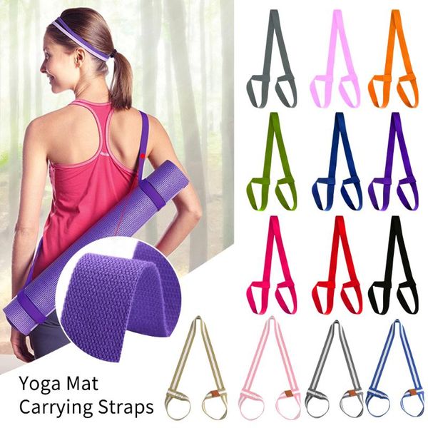 

yoga mat strap belt adjustable sports sling shoulder carry exercise stretch fitness elastic portable resistance bands