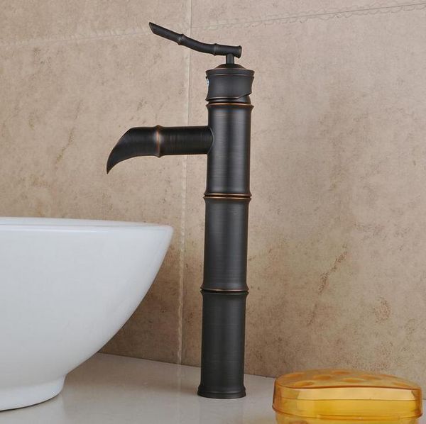 

bathroom sink faucets antique copper bamboo style basin faucet black, retro single hole vintage, brass and cold