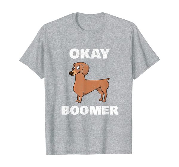 

ok boomer dachshund weiner dog shirt | okay boomer t-shirt, White;black