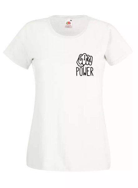 

t-shirt shirt women j2193 girl power feminist dress women, White;black