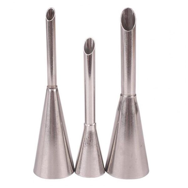 

3pcs cake piping decorating mouth cream puffs nozzles fancy pastry baking tools