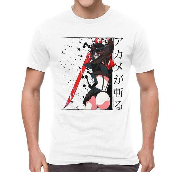 

men's t-shirts ga akame kill t shirt men short sleeve 100% cotton t-shirt japanese anime manga tee streetwear tshirt gift idea, White;black