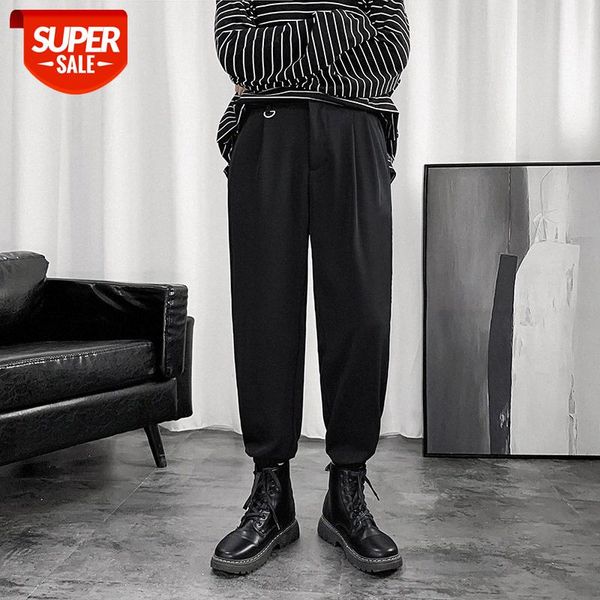 

yemi fashion|belt-fit trousers men's straight loose korean style nine-point casual pants hong kong handsome wide-legged #tu1s, Black