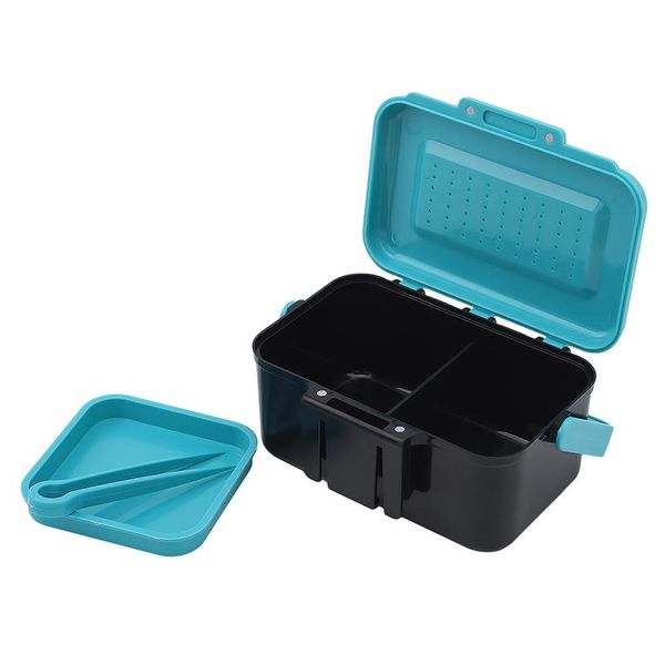 

plastic handle fishing box tool lure worthworm bait storage equipment container for fish baits hook accessories