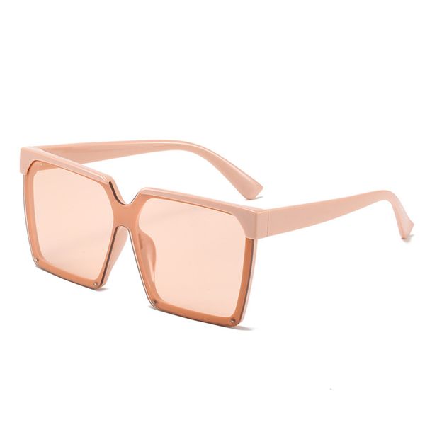 

2021 fashion box sunglass trend personalized sunglass men's and women's street shooting square sunglass, White;black