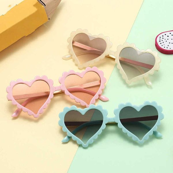 

children's sunglasses, peach heart star, heart-shaped glasses, and, Blue