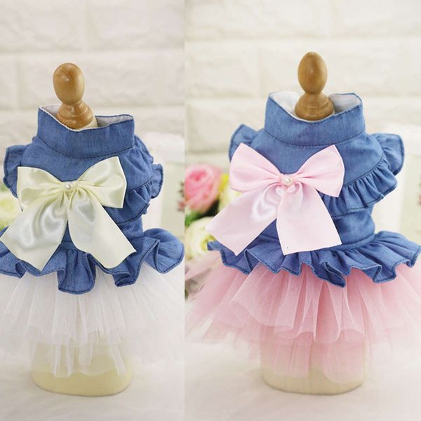 

the dog clothes dog pet products denim skirt cat clothing