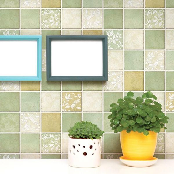 

self-adhesive matte waterproof wallpaper mosaic sticker kitchen counteroil-proof toilet bathroom tile renovation pvc wallpapers