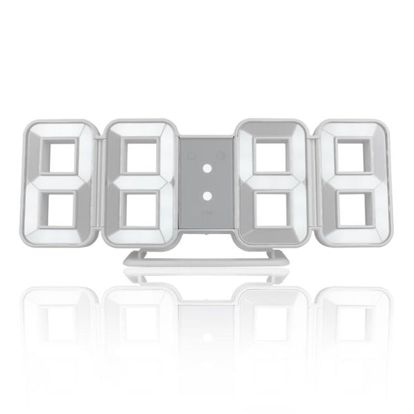 

wall clocks digital clock 3d led electronic big number modern simplicity design table desk alarm watch backlight temperature