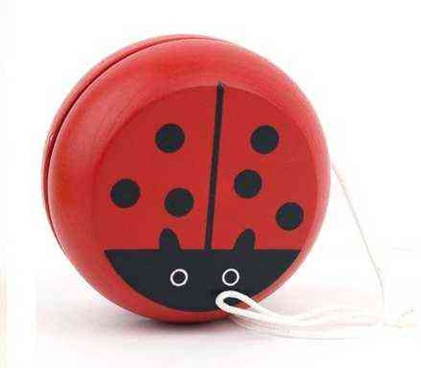 Vermelho bonito animal yo-yo brinquedos rolamento profissional yoyo brinquedos madeira alta precisão jogo especial adereços diabolo juggling wyq g1125