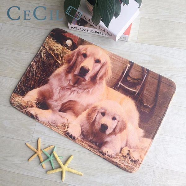 

carpets cecil modern flannel mats lovely painting dog anti-slip floor home hall rugs dust proof kitchen bathroom carpet