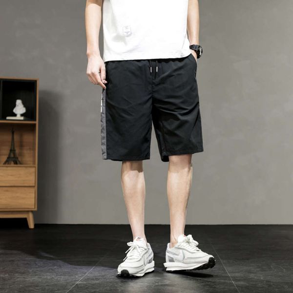 

men's jeans black casual shorts wear loose large capris summer thin sports pants trend ehsg, Blue