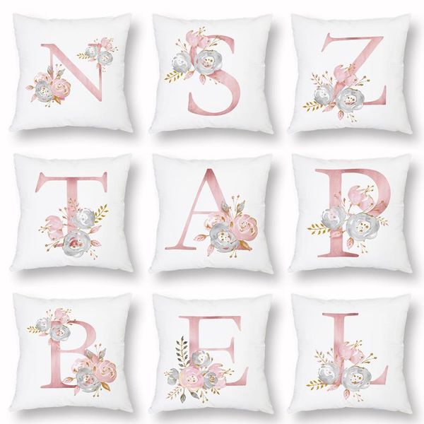 

pillow case pillowcases cushion covers room decoration decorative letter cover