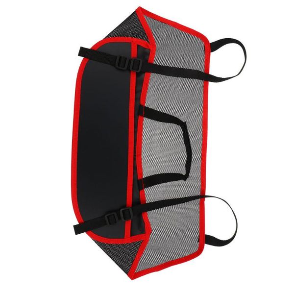 

car organizer 1pc interior storage net hanging bag mesh (red)