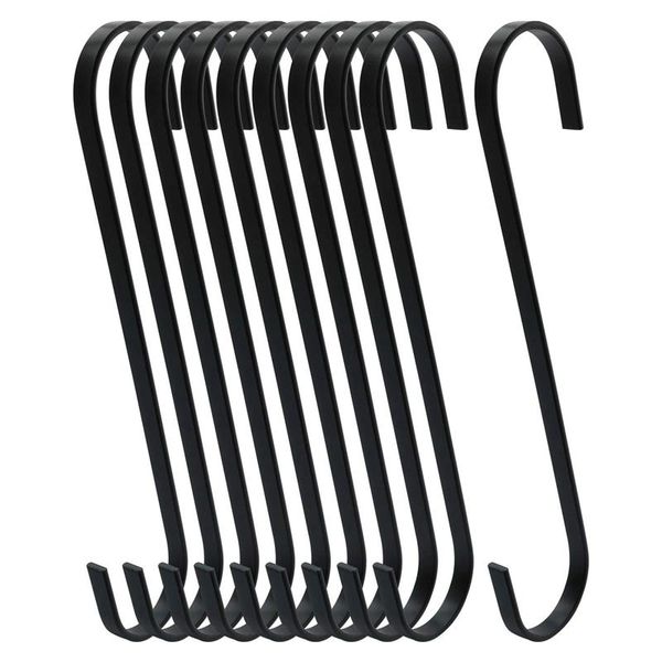 

hooks & rails 10 pack extra large inch long s for hanging plant,basket,tree branch,closet,garden,pergola,indoor outdoor uses