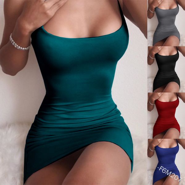 

fashionable short skirt solid color suspender for women, Black