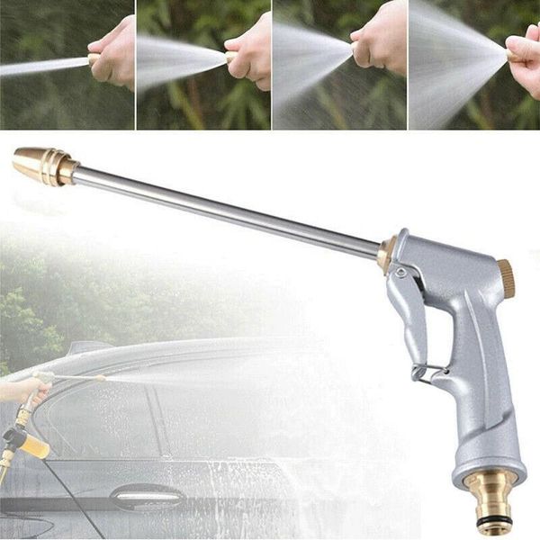 

metal plating high pressure water gun garden hose nozzle car cleaning #z watering equipments