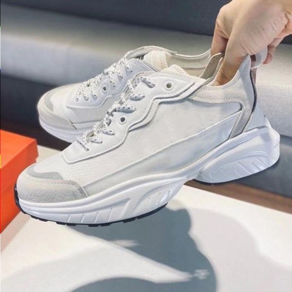 

mens designer trainers luxury sneakers women 257 shegoes mesh platform quality technical casual shoes real with box leather ermii, Black