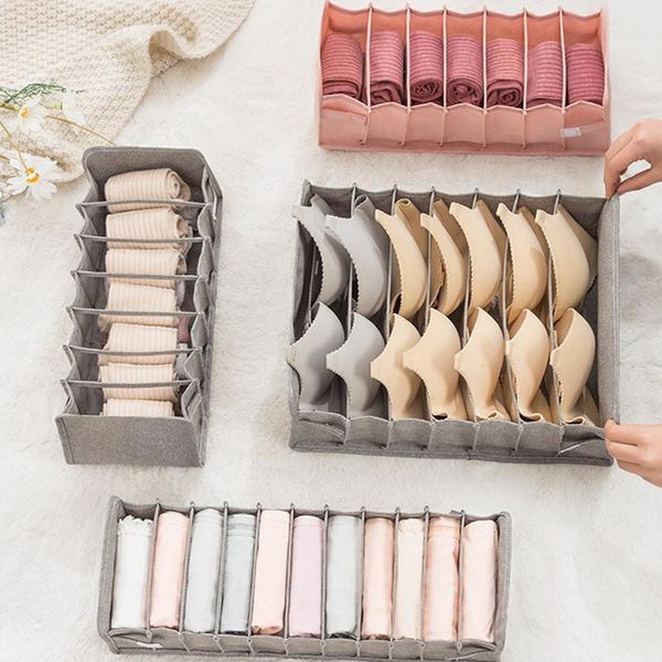 

storage drawers 7/11grids foldable socks bra underpants neck ties silk scarf sorting box underwear divider drawer closet organizer
