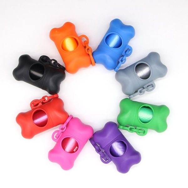 

dog travel & outdoors 8colors puppy poop scooper bags dispenser garbage bag set collector holder portable pet pooper supplies