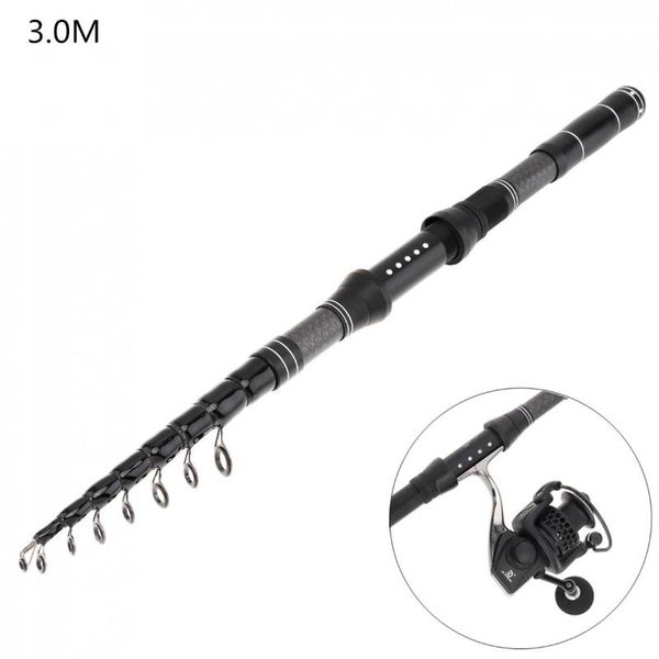

3.0m professional carbon fiber fishing rod fasten guides ultra short 8 section portable pole boat rods