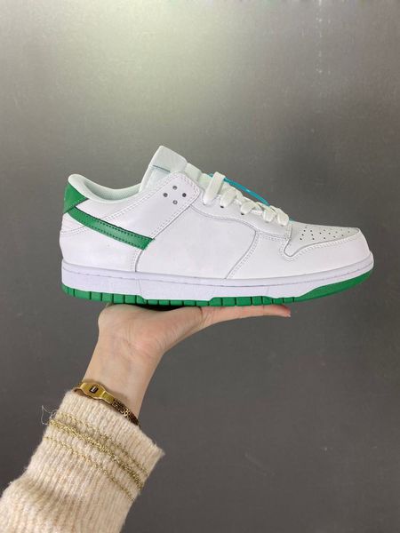 

(with box)2021 low green noise running shoes men women white green sports sneaker