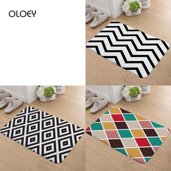 

cushion/decorative pillow european-style printed floor mat door 40x60cm velvet bathroom non-slip rug kitchen living room home decoration