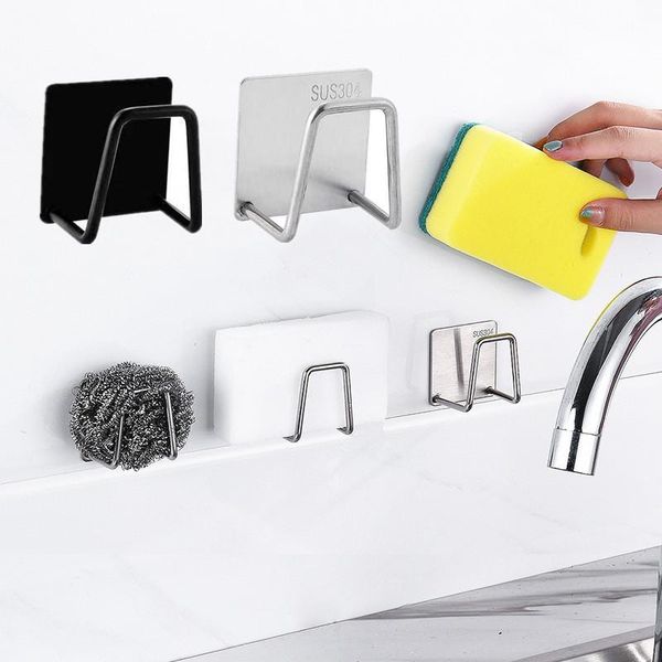 

hooks & rails 1/2/3pcs kitchen accessories sink drain rack sponge storage holder bathroom soap organizer shelf