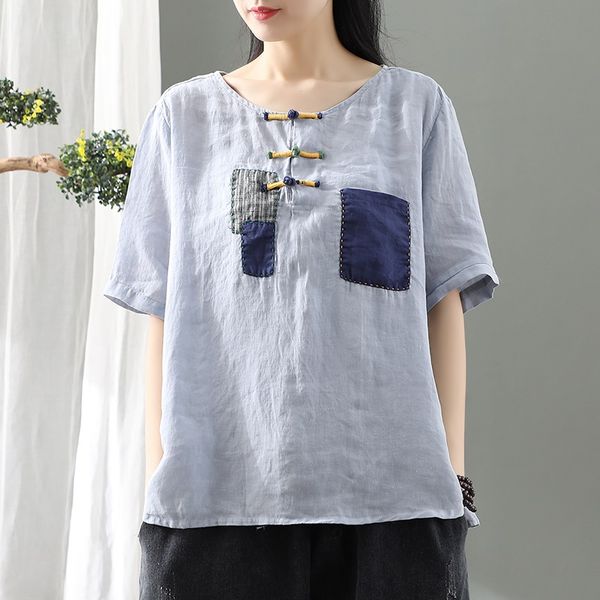 

traditional chinese clothing women and blouses cotton linen vintage shirt shanghai tang clothes ladies chinese 10236, Red