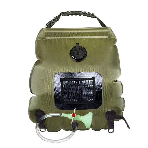 

camping shower bag outdoor hiking solar water storage with nozzle for beach swimming ( bags