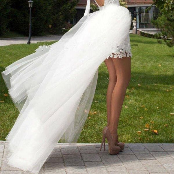 

trendy black white womens skirts ruffles tulle wrap sash bow tiered long skirt women bridal train over faldas mujer