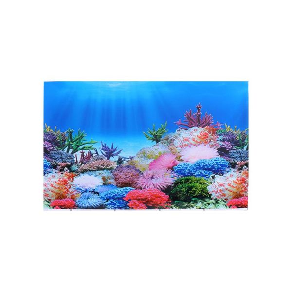 

30x42cm three-dimensional scenery sticker double side glass decal background decoration accessories for fish tank aquarium (styl wallpapers
