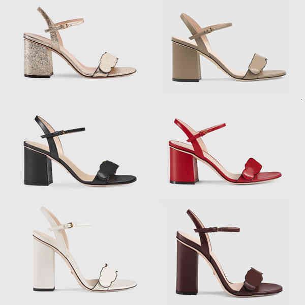 

high heels luxury leather sandal suede mid-heel 7-11cm women designer sandals summer size 35-40, Black