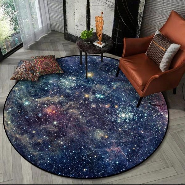 

carpets starry universe carpet living room round rug bedroom non slip chair mats