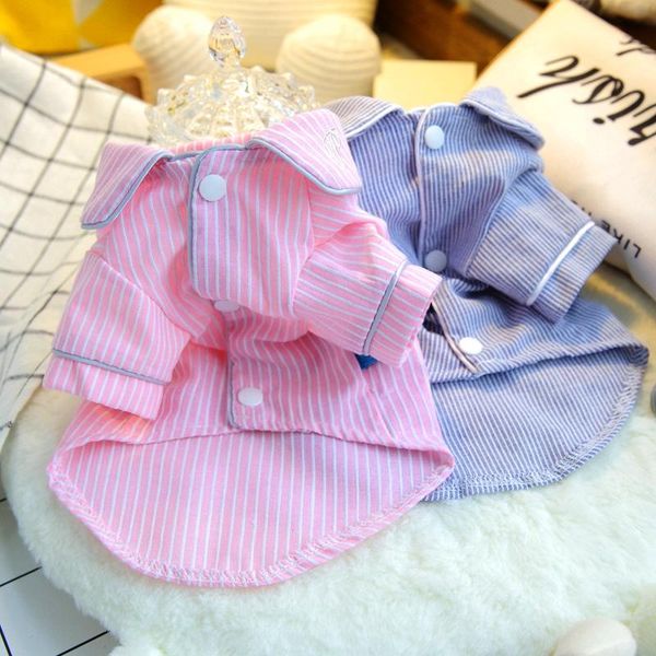 

dog apparel stripe pajamas pet clothes for small puppies animal girl boy lover shirt cat costumes xs xl summer bichon pugs