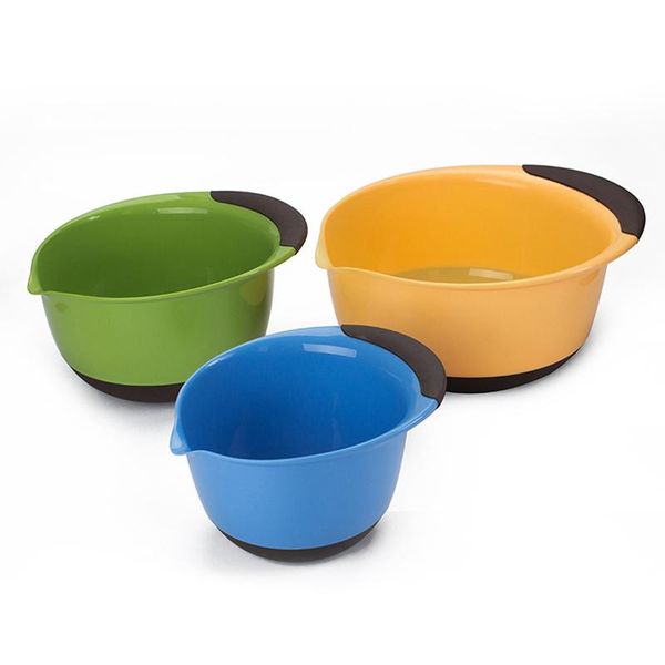 

bowls 3pcs/pack grade plastic wash vegetables pots bpa salad bowl kneading basin