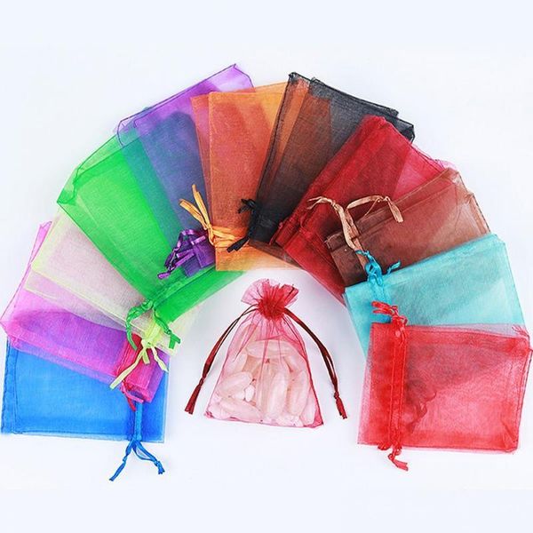 

gift wrap 100pcs christmas bag solid color yarn wedding candy lucky pouch storage container