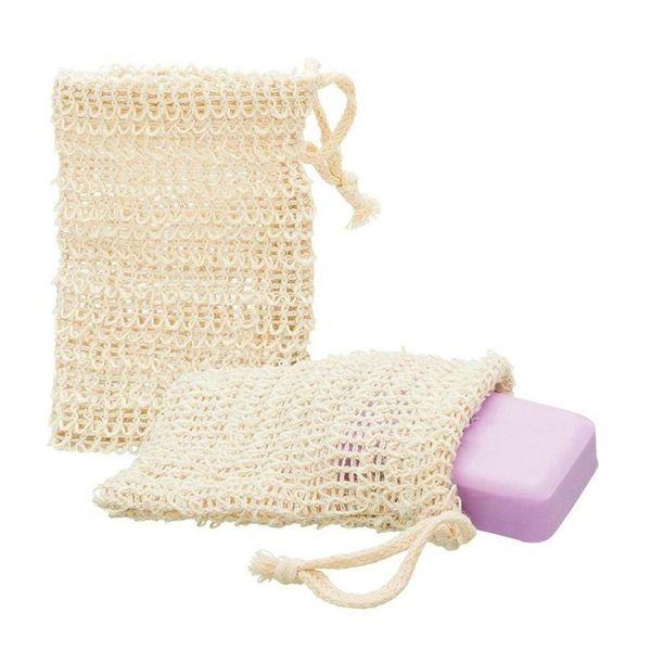 

storage bags soap saver pouch net handmade cotton sisal bag homemade mesh