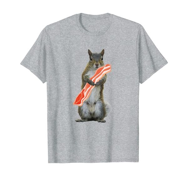 

i love squirrels and bacon t-shirt, White;black