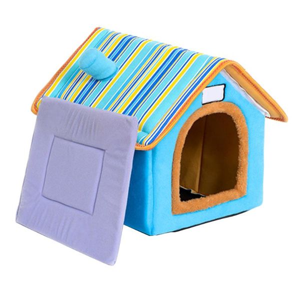 

cat beds & furniture shape foldable kennel house pet dog cave kitten bed soft winter warm dogs puppy nest comfortable