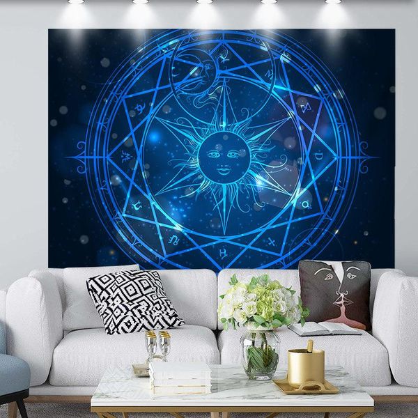 

tapestries mandala bedroom decoration mysterious abstract geometric figures home hanging cloth ins webcast background tapestry
