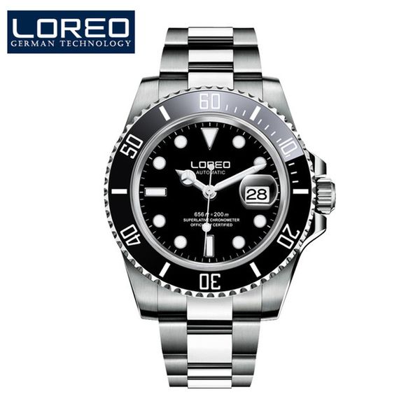

men mechanical watches automatic date fashion luxury trademark sapphire miscellaneous waterproof clocks male, Slivery;brown