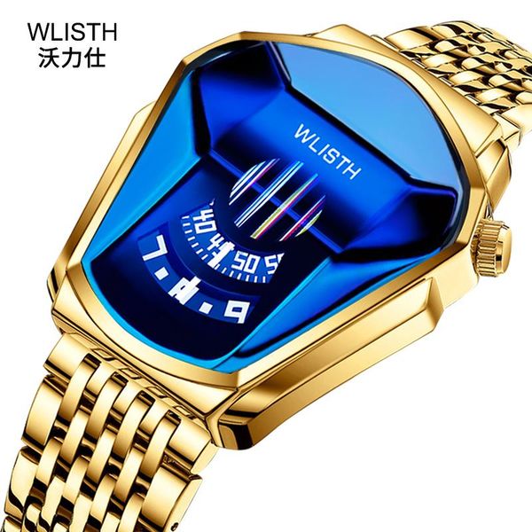 

wristwatches wlisth watch men's sports car quartz table waterproof serpentine model clock, Slivery;brown