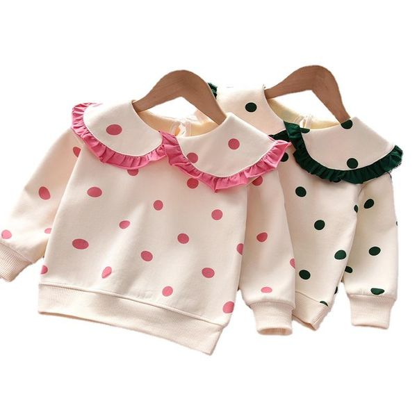 

hoodies & sweatshirts kids girls spring autumn fleece padded thick warm baby pullover jacket 2-6years children casual clothes, Black