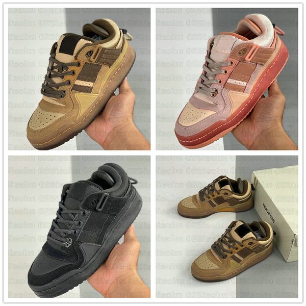 

basketball shoes bad bunny x forum buckle low teens active sneakers the first cafe brown back to school black easter egg pink womens men des