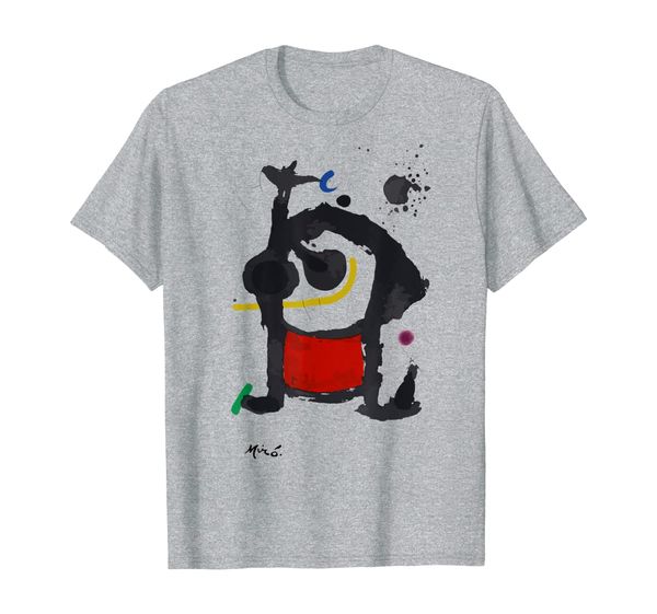 

joan miro, bethsabee 1972 t shirt, artwork reproduction, White;black