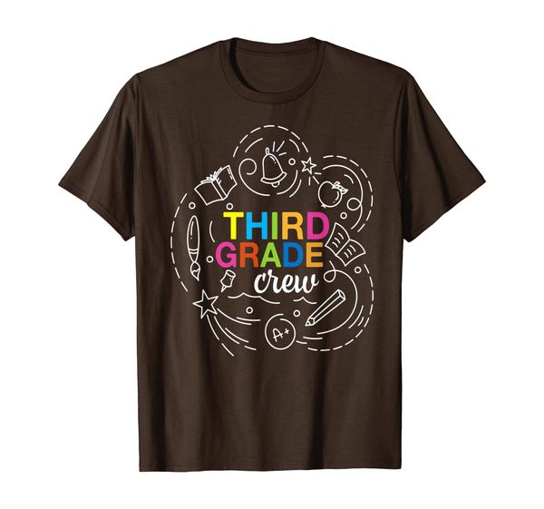 

third grade crew first day of school 3rd grade teacher gift t-shirt, White;black