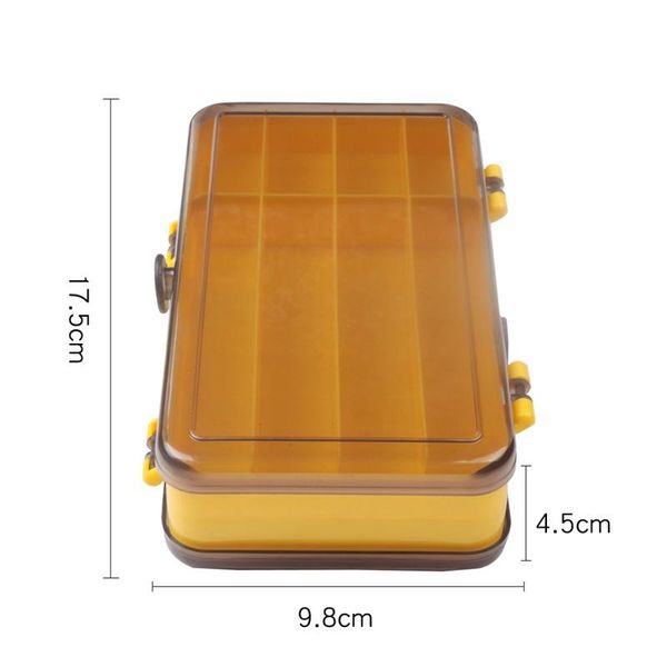 

portable outdoor fishing tackle box waterproof double-sided accessories storage containers for bait