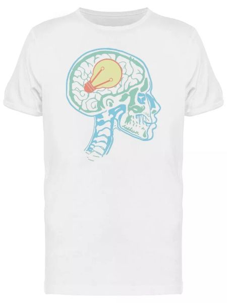 

x-ray of skull with idea men's tee -image by shutterstock, White;black