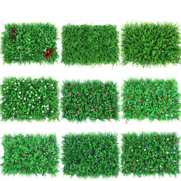 

decorative flowers & wreaths artificial plant flower grass wall background fake lawn wedding decoration garden home decor accessories simula